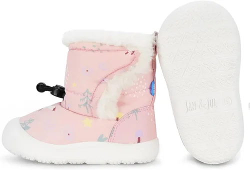 Vista 5 de JAN & JUL Botas de invierno resistentes al agua para niños pequeños y bebés