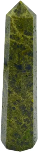 Vista 31 de WholesaleGemShop - Torre de obelisco de piedras preciosas de 3 pulgadas, faceta gigante, cristal de roca de Aura Rock Natural pulido Earth Wand