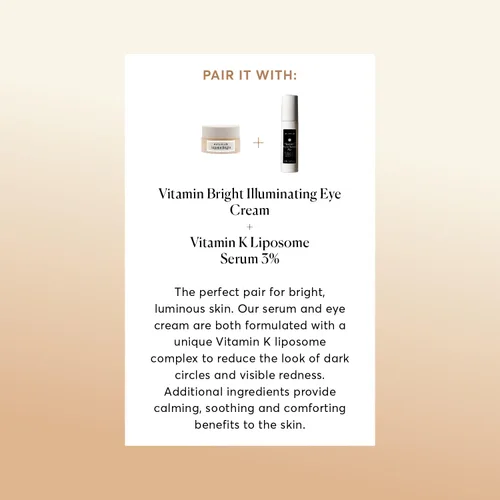 Vista 6 de Naturium Vitamin Bright Crema iluminadora para ojos, crema reparadora debajo de los ojos para ojeras, con vitamina K, fitocomplejo y pigmentos