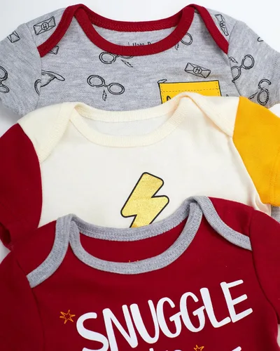 Vista 2 de Harry Potter Paquete múltiple de body de manga corta para bebé niña o niño