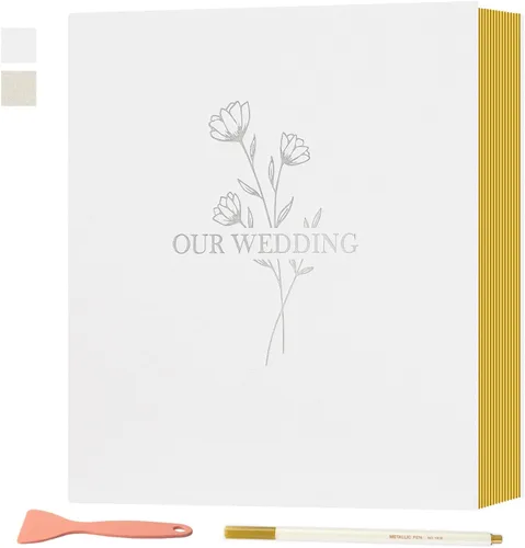 Vista 10 de Lanpn Álbum de Fotos de Boda 4x6 pulgadas 2 Paquetes, Cada Paquete Contiene 50 Fotos, Bolsillos Deslizantes Mini Álbumes de Fotos de Boda de Lino