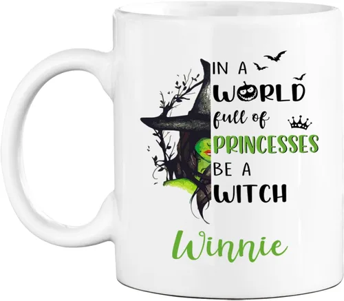 Vista 9 de Taza de café blanca personalizada de Halloween Besties, Besties Forever y 3 tazas de café Boo de 11 onzas y 15 onzas, bonita taza de cerámica Boo