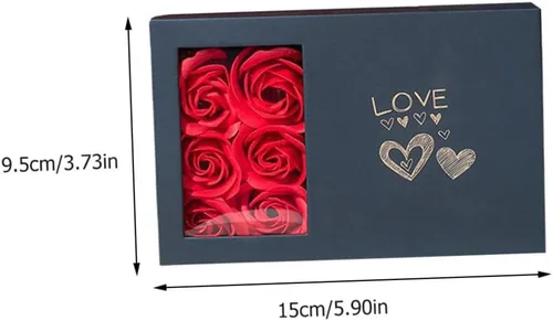 Vista 5 de LIFKOME Caja de embalaje de 3 juegos de caja de joyería anillo de rosa eterna para sus bolsas de regalo de joyería vintage joyería de flores bolsa