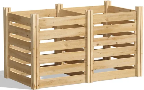Vista 8 de Greenes Fence Compostador de madera de cedro, 24 pulgadas de ancho x 24 pulgadas de largo x 31 pulgadas de alto/77.3 galones - Fabricado en Estados