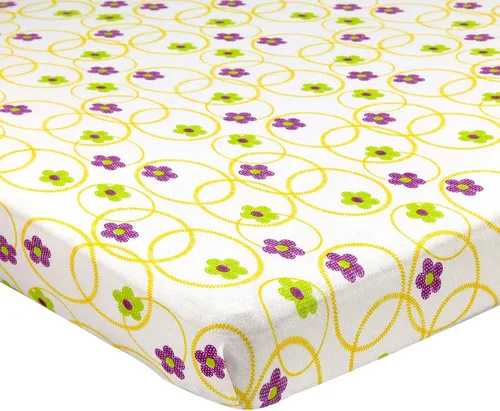 Vista 37 de Sábana ajustable de algodón tejido en jersey para cuna o cama para niño o niña, de Abstract