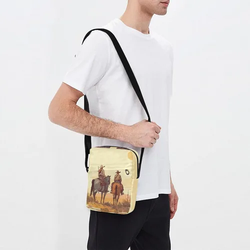 Vista 7 de Cowboys Sunsets Retro Vintage crossbody messenger bag crossbody bag cross body purses for women Ladies Shoulder Handbags Adjustable Strap for Casual