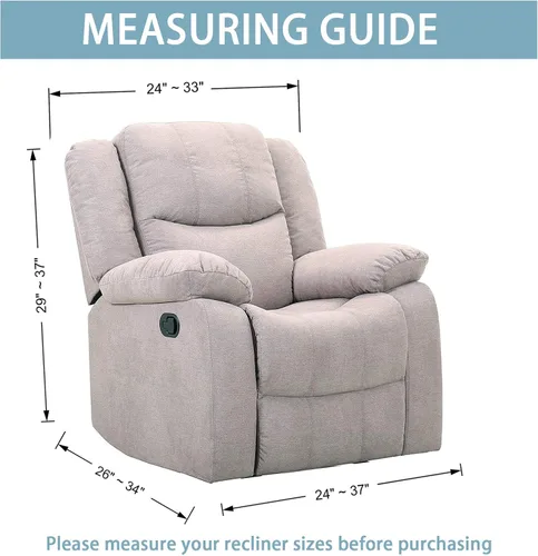 Vista 5 de JIVINER Fundas súper elásticas para sillas reclinables, de elastano, suave, con bolsillos, protector de muebles reclinables