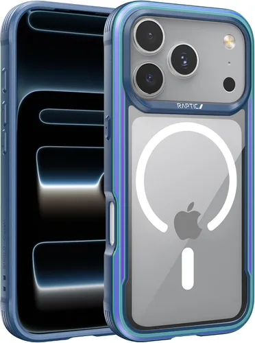 Vista 8 de RAPTIC Shield para iPhone 13 Pro, funda protectora transparente a prueba de golpes, prueba de caídas militares de 10 pies, marco de aluminio