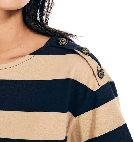Vista 4 de Nautica Top de rayas rugby para mujer