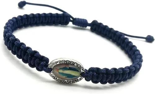 Vista 4 de Pulsera ajustable de medalla milagrosa de la Virgen María para hombre y mujer, regalo católico