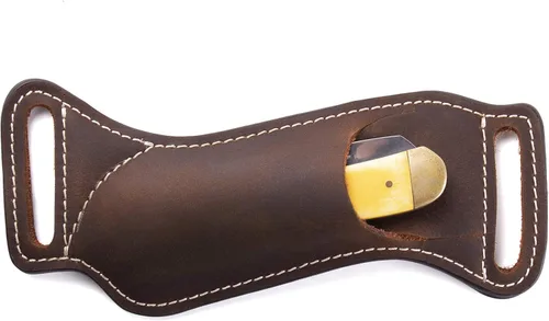 Vista 9 de Gentlestache Fundas de Cuero para Cuchillos para Cinturón, Funda para Cuchillo, Funda para Cuchillo de Bolsillo, Funda de Cuero EDC para Portador