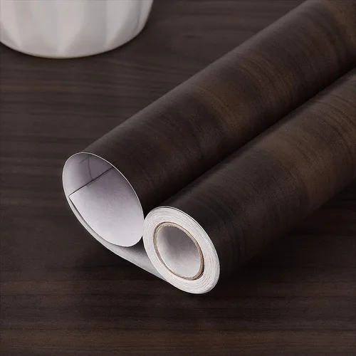 Vista 12 de Arthome - Papel tapiz para despegar y pegar, contacto de madera negra, papel tapiz negro, papel tapiz autoadhesivo y extraíble para encimera Negro