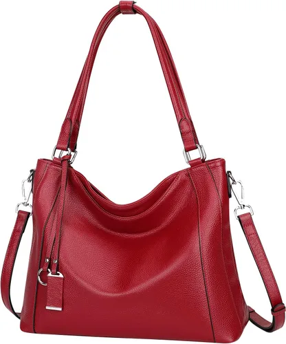 Vista 2 de Over Earth Bolsos de cuero suave para mujer, bolso de hombro tipo hobo grande