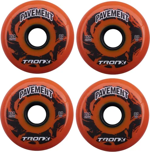 Vista 4 de TronX Ruedas de hockey en línea para pavimento de asfalto para exteriores, paquete de 4 unidades 2.323 in, 2.677 in, 2.835 in, 2.992 in, 3.150 in