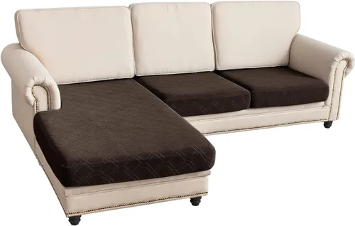 Vista 41 de Funda de sofá seccional de 3 piezas para sofá seccional en forma de L, protector elástico de muebles para sofá seccional izquierdo o derecho