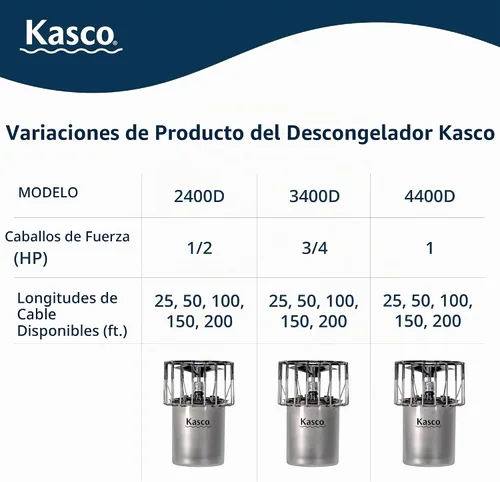 Vista 3 de Kasco – Marine anticongelante 1/2HP 120 voltios estanque Lago Dock deicer 2400d025 De-icer compact dock bubbler for smaller areas, prevents ice