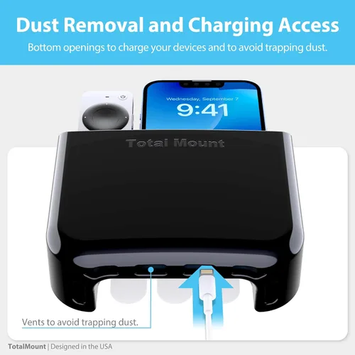 Vista 7 de TotalMount Soporte para control remoto sin agujeros – Elimina la necesidad de taladrar agujeros en la pared