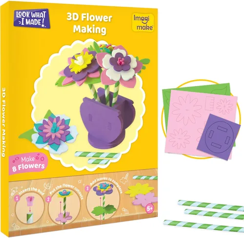 Vista 2 de Kit de manualidades Imagimake - Artes y manualidades para niños de 5 años en adelante - Arcilla de secado al aire, papel para quilling, arte