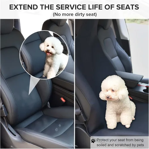 Vista 5 de Fundas de asiento para Tesla Model Y, protector de asiento delantero de automóvil de neopreno impermeable ampliado mejorado para Tesla Model 3 S X