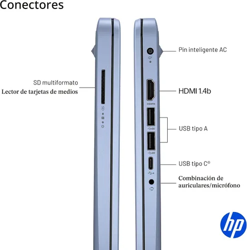 Vista 8 de HP Computadora portátil ultra ligera de 14 pulgadas 2026 Premium, MS Office, Copilot AI, CPU Intel de 4 núcleos, RAM DDR5 de 4 GB, almacenamiento