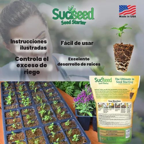 Vista 3 de Mosser Lee ML0003 SucSeed® Premium Seed Starter 244 pulgadas cúbicas (4L) Paquete de 1