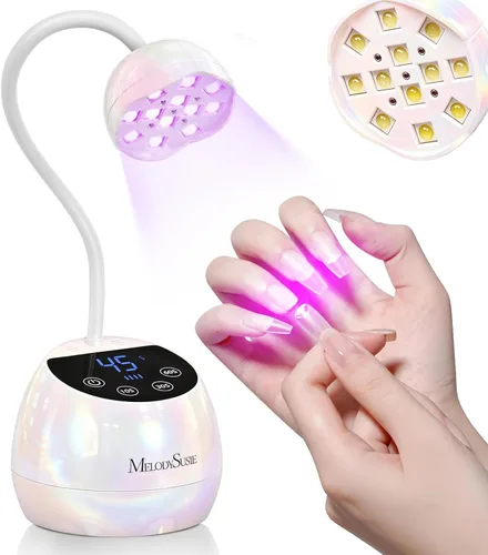 Vista 10 de MelodySusie - Lámpara de uñas de cuello de cisne 360° 2 en 1 S-Pro09M para trabajos de detalle