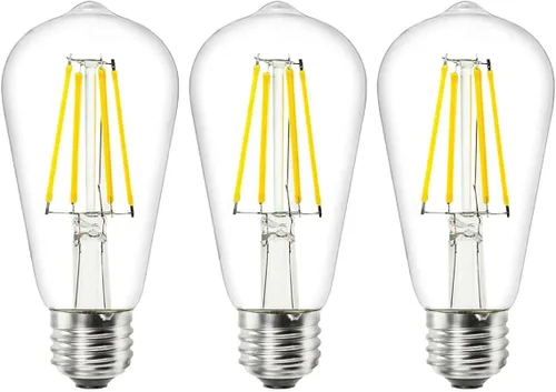 Vista 7 de Bombilla LED de 12 voltios equivalente a 40 vatios, base E26, filamento Edison vintage de 12 V, 4 W, 400 lm, blanco cálido 2700 K CA/CC 12 V-36 V