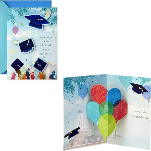 Vista 9 de Hallmark Tarjeta de graduación desplegable de Paper Wonder (A Time to Celebrate)