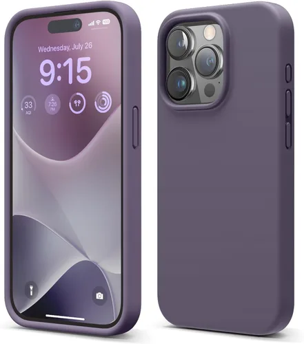 Vista 33 de elago Compatible con Funda para iPhone 15 Pro, funda de silicona líquida, funda protectora de cuerpo completo, a prueba de golpes, funda delgada