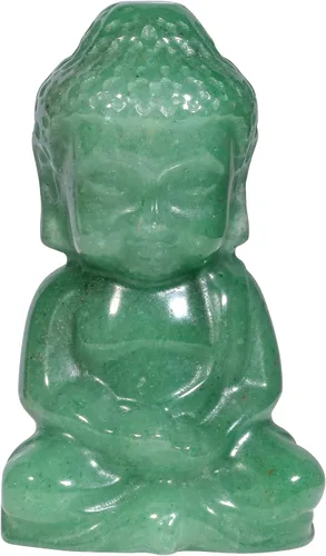 Vista 9 de Nupuyai Estatua de Buda tallada a mano con piedra de cristal para oficina en casa, escultura de piedra de obsidiana negra curativa de Reiki de 1.9