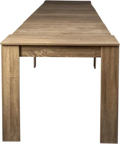Vista 9 de JOYSOURCE Mesa de comedor extensible para hasta 12 personas de 20 a 119 pulgadas, ajustable, grande, extra larga, rectangular, ahorro de espacio