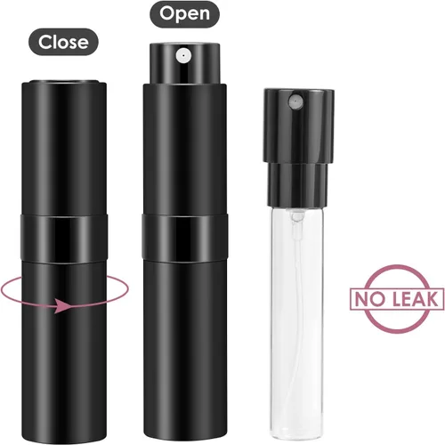 Vista 3 de Saiveina Botellas atomizadoras de perfume de viaje de 0.3 fl oz rellenables, mini atomizador para perfume, dispensador de perfume de bolsillo