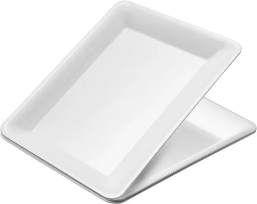 Vista 13 de Plasticpro - Bandejas de plástico para servir, rectangulares, 10 x 14 pulgadas, plato desechable para fiesta, color negro, paquete de 4