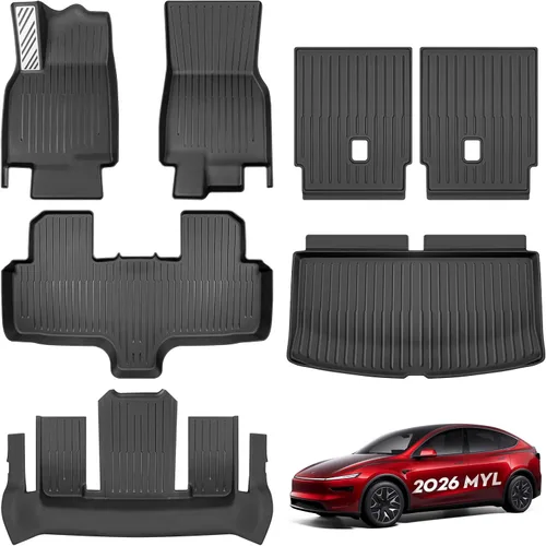 Vista 9 de Alfombrilla de maletero para Tesla Model 3 2026, protector de maletero TPE para todo tipo de clima Forro de carga trasero impermeable duradero