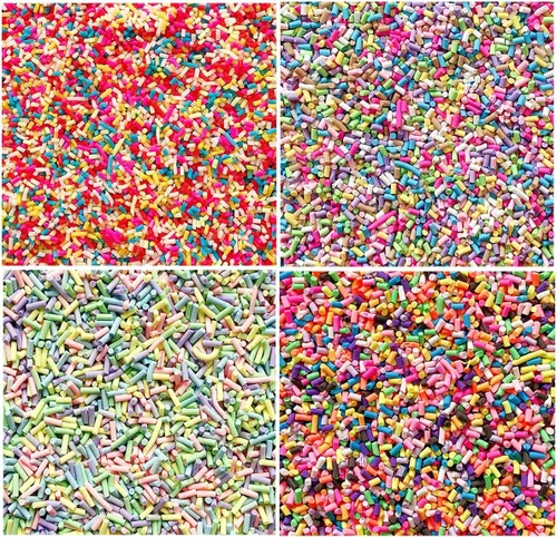 Vista 8 de EHOPE, chispas falsas de polímero, chispas de imitación, chispas de resina, chispas de arcilla para falsos caramelos de resina, chispas para arte