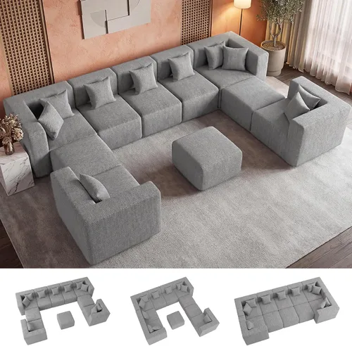Vista 51 de MONVANE Sofá cama convertible de 55.5 pulgadas, sofá cama 2 en 1 sin hueso con bolsillo de almacenamiento, cómodo sofá de asiento profundo