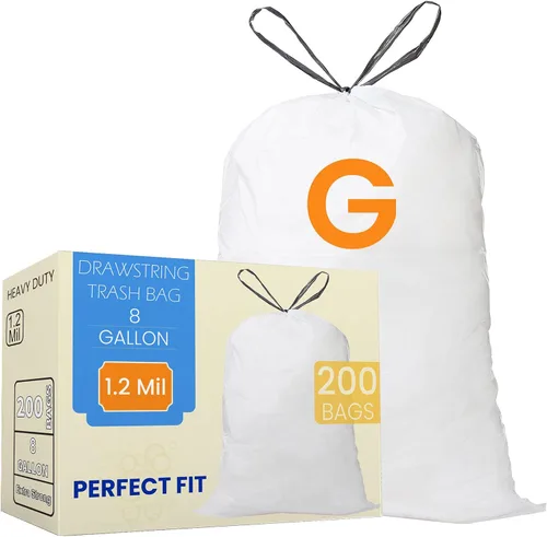Vista 19 de Code Q - Bolsas de basura resistentes con cordón de 13 a 17 galones, compatibles con Simplehuman Code Q, bolsas de basura de 13-17 galones
