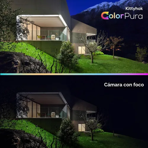 Vista 3 de Kittyhok Sistema inalámbrico solar de la cámara de seguridad, cámara 2K PTZ 4 Kit de levas