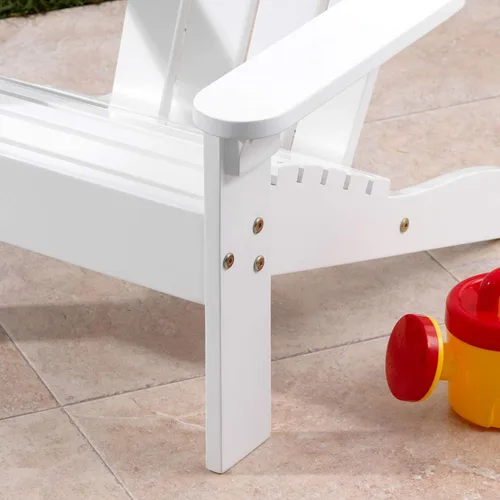 Vista 5 de Silla KidKraft Adirondack, blanco, 81, Silla Adirondack, Blanco