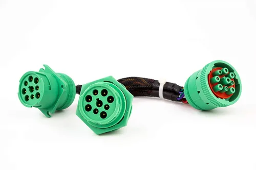 Vista 3 de YPP TIPO2 SAE J939 Cable divisor Y Cable de extensión de datos y energía de 9 pines para herramientas de diagnóstico de GPS ELD para camiones
