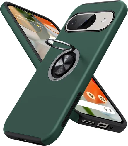 Vista 23 de JAME Funda delgada para Google Pixel 7 Pro, soporte de anillo a prueba de Azul