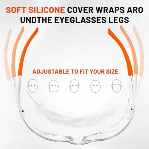 Vista 4 de Salfboy Anti Fog Wraparound Safety Glasses Bulk, ANSI Z87.1 Certified for Construction, Yard Work, Laboratories