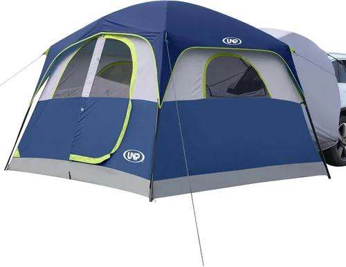 Vista 7 de UNP Tienda de campaña SUV para acampar, tienda de campaña SUV para 6 personas con portón trasero - fácil instalación con sobretecho, 10'x9'x78in(H)