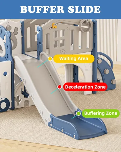 Vista 7 de XJD Sandalias para niños pequeños 10 en 1 (azul, L)