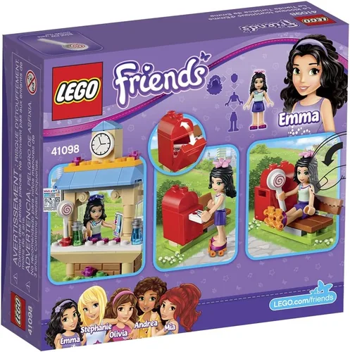 Vista 3 de LEGO Friends 41098 Kit de construcción de quiosco turístico de Emma