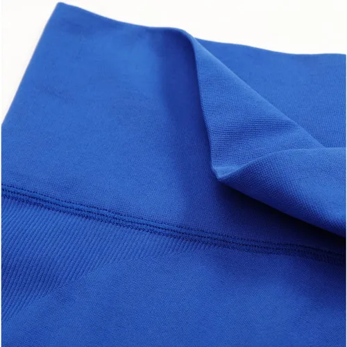 Vista 57 de Conjuntos de entrenamiento para mujer, 2 piezas, sin costuras, acanalada, sin mangas, brasier deportivo, cintura alta, pantalones cortos