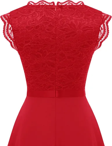 Vista 84 de Dressystar - Vestido de dama de honor, sin mangas, con cuello en V, para fiesta de boda
