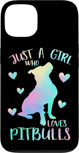 Vista 7 de Just a Girl Who Loves Pitbulls Watercolor Cute Pitbull Mama Case for iPhone 17