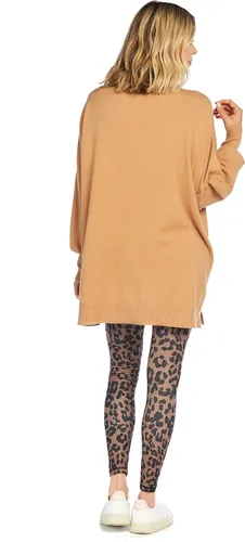 Vista 5 de Mud Pie Rivers - Suéter de gran tamaño con cuello alto falso para mujer