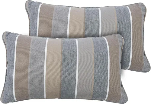 Vista 11 de FUNHOME Fundas de almohada lumbar para exteriores, 12 x 20 pulgadas, sin relleno, círculo cian